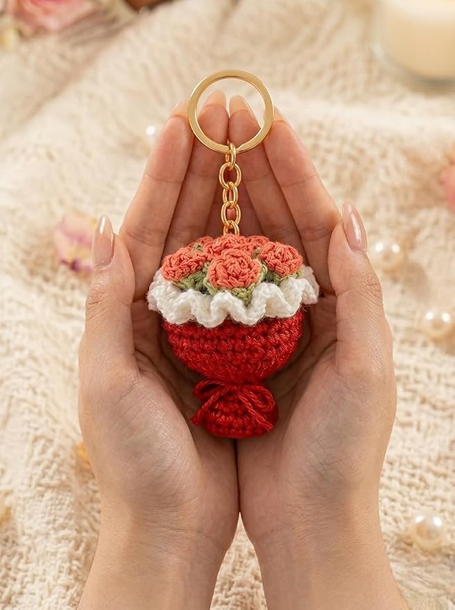 Cute Floral Key Ring Bag Charm