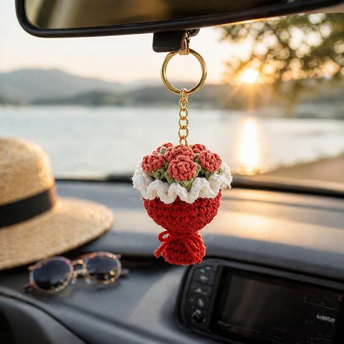 Cute Floral Key Ring Bag Charm
