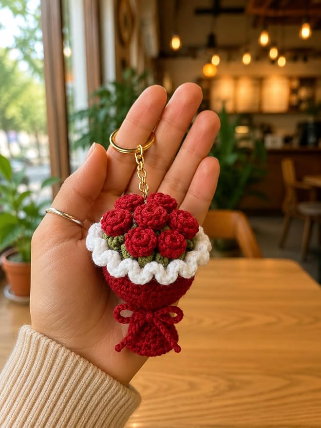 Cute Floral Key Ring Bag Charm