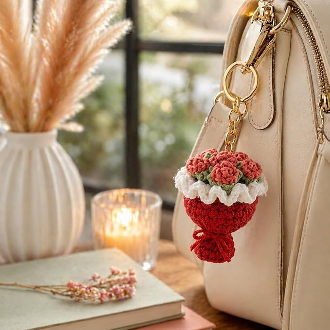 Cute Floral Key Ring Bag Charm