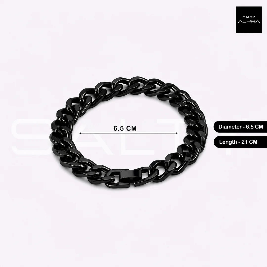 Hades Noir  – Bold Black Statement Bracelet