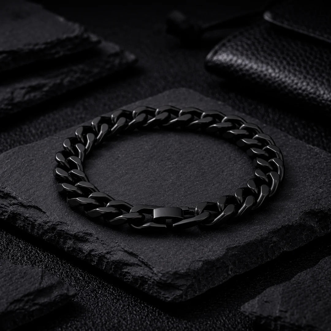 Hades Noir  – Bold Black Statement Bracelet
